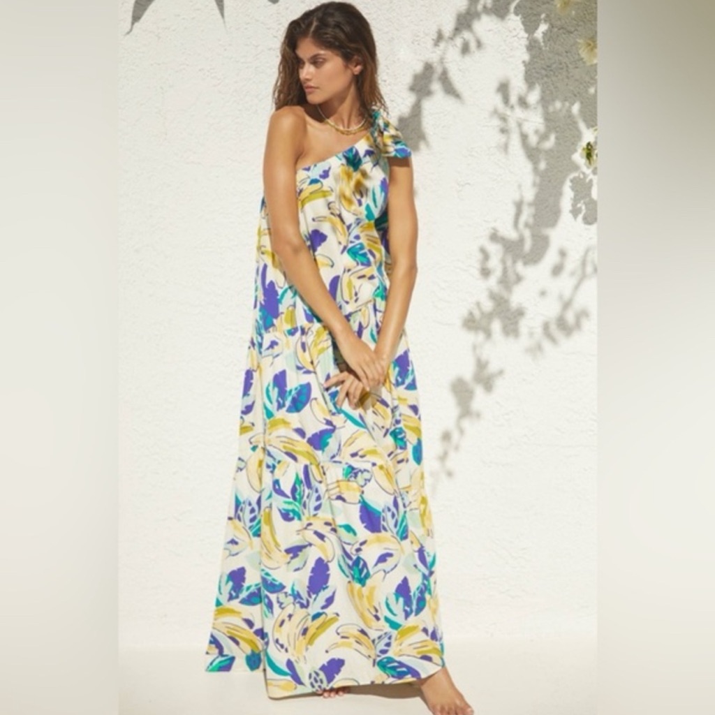 Anthropologie One-Shoulder Maxidress (Sz S)